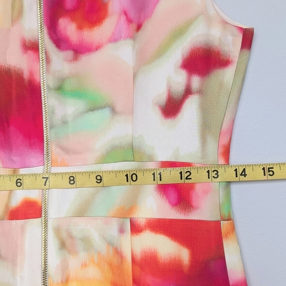 Kate Spade Giverny Bowden Sleeveless Floral Sheath Dress Fuchsia Aqua Orange - Picture 10 of 11